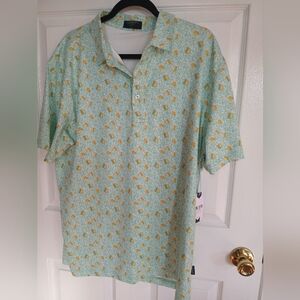 NWT Mens Coast Slipknot Beer Mug Polo Shirt L Party Resort Festival